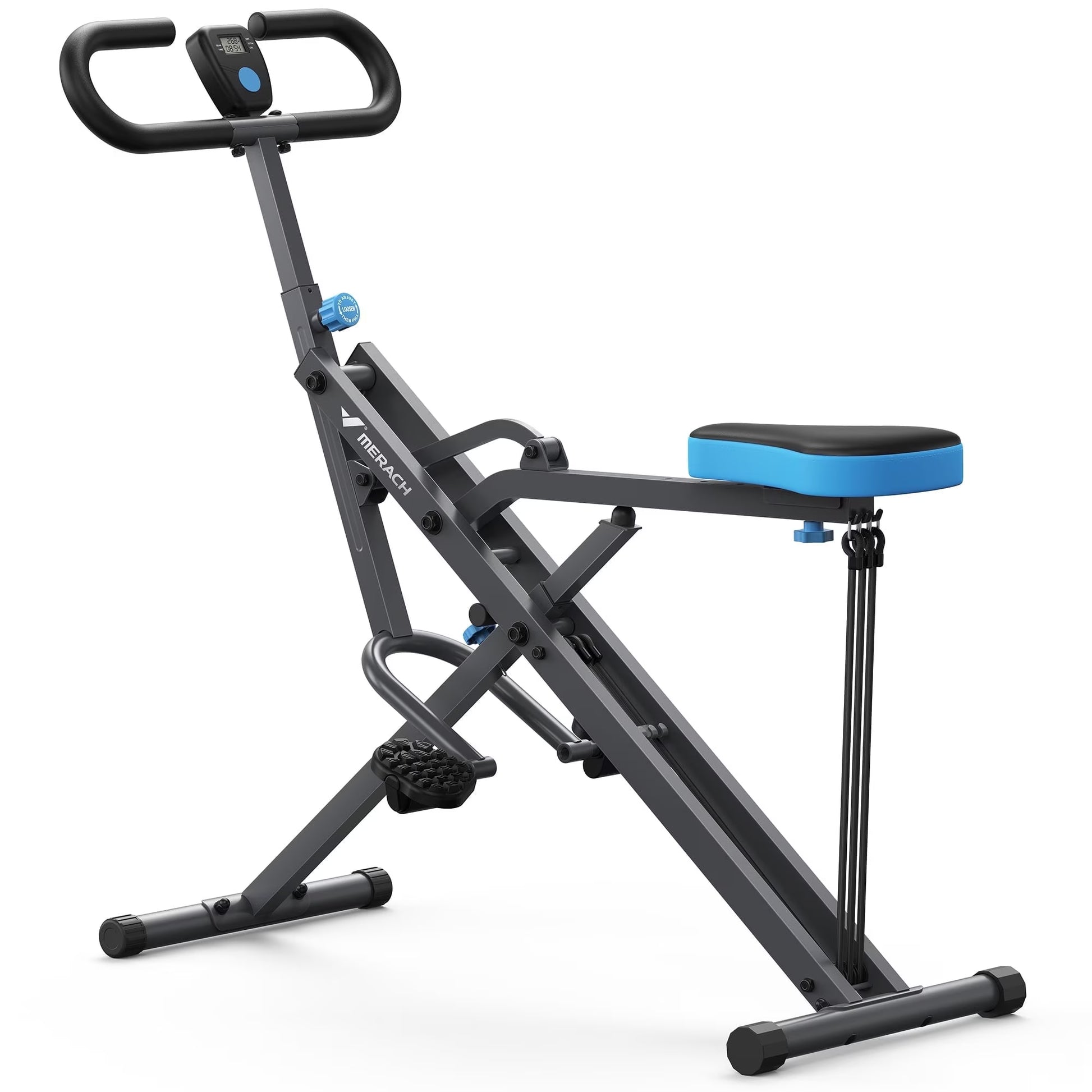 Squat Assist Trainer Foldable Squat Rider Machine for Glutes and Quads with 3 Tension Bands