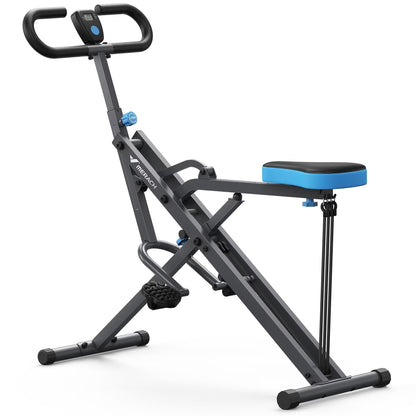 Squat Assist Trainer Foldable Squat Rider Machine for Glutes and Quads with 3 Tension Bands